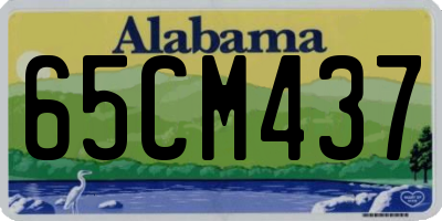 AL license plate 65CM437