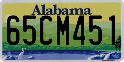 AL license plate 65CM451