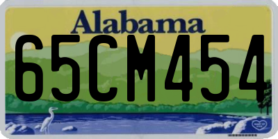 AL license plate 65CM454