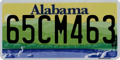 AL license plate 65CM463