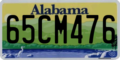 AL license plate 65CM476