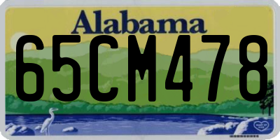 AL license plate 65CM478