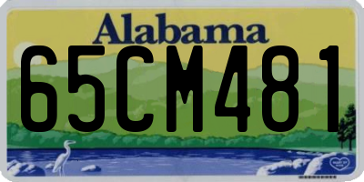 AL license plate 65CM481
