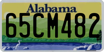 AL license plate 65CM482