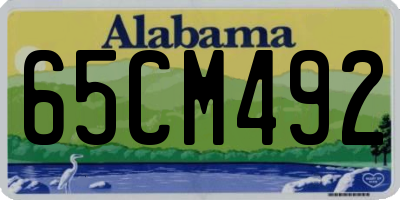 AL license plate 65CM492