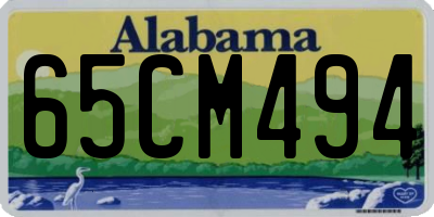 AL license plate 65CM494