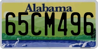 AL license plate 65CM496