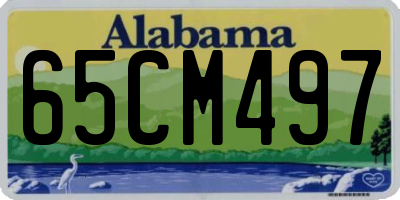 AL license plate 65CM497