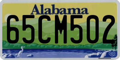 AL license plate 65CM502