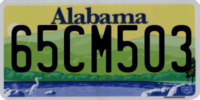 AL license plate 65CM503