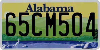 AL license plate 65CM504