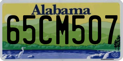 AL license plate 65CM507