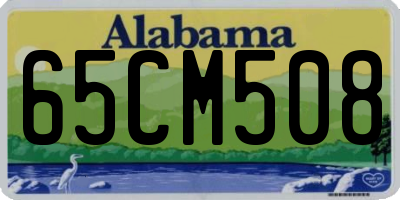 AL license plate 65CM508