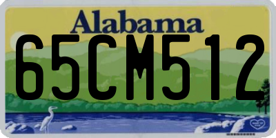 AL license plate 65CM512