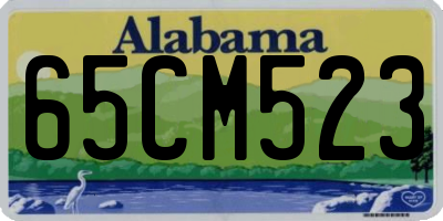 AL license plate 65CM523