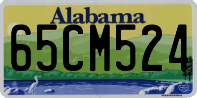 AL license plate 65CM524