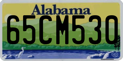 AL license plate 65CM530