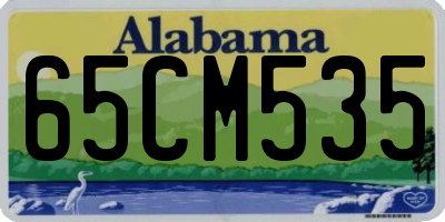 AL license plate 65CM535