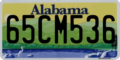 AL license plate 65CM536