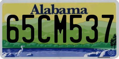 AL license plate 65CM537