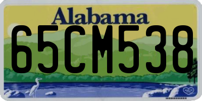 AL license plate 65CM538