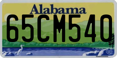 AL license plate 65CM540