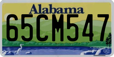 AL license plate 65CM547