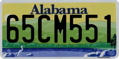 AL license plate 65CM551