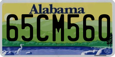 AL license plate 65CM560
