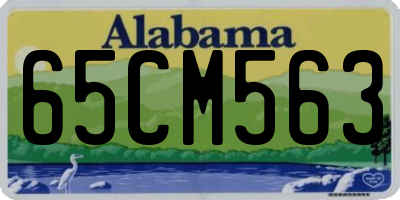 AL license plate 65CM563