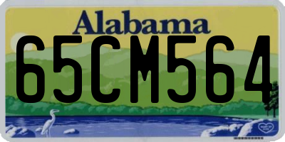 AL license plate 65CM564