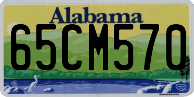 AL license plate 65CM570