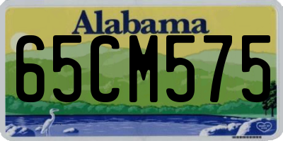 AL license plate 65CM575