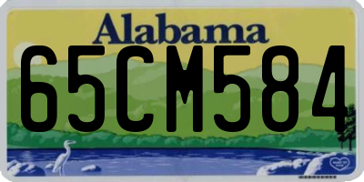 AL license plate 65CM584