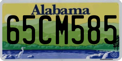 AL license plate 65CM585