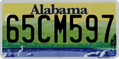 AL license plate 65CM597