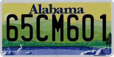 AL license plate 65CM601