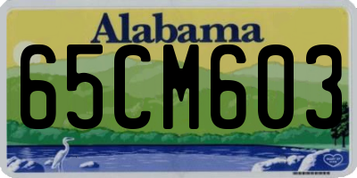 AL license plate 65CM603