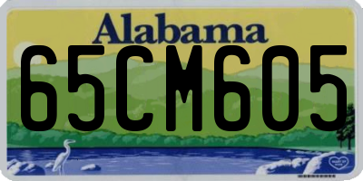 AL license plate 65CM605