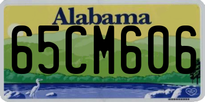 AL license plate 65CM606