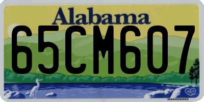 AL license plate 65CM607