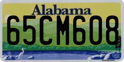 AL license plate 65CM608