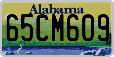 AL license plate 65CM609
