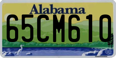 AL license plate 65CM610