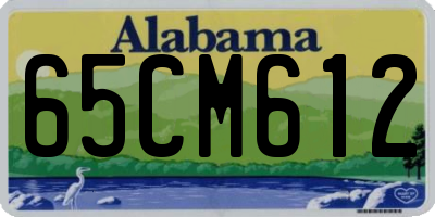 AL license plate 65CM612