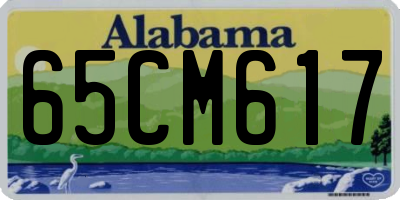 AL license plate 65CM617