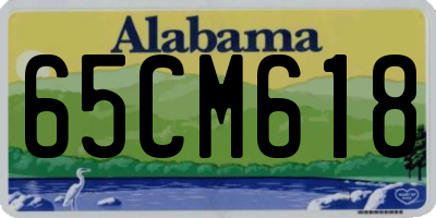 AL license plate 65CM618