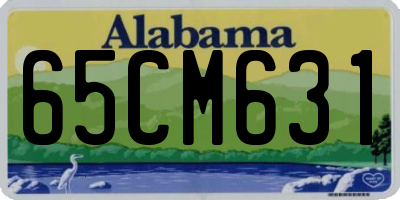 AL license plate 65CM631