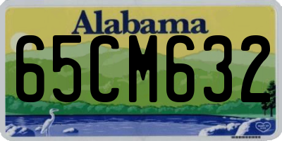 AL license plate 65CM632