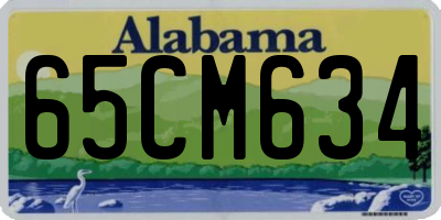 AL license plate 65CM634